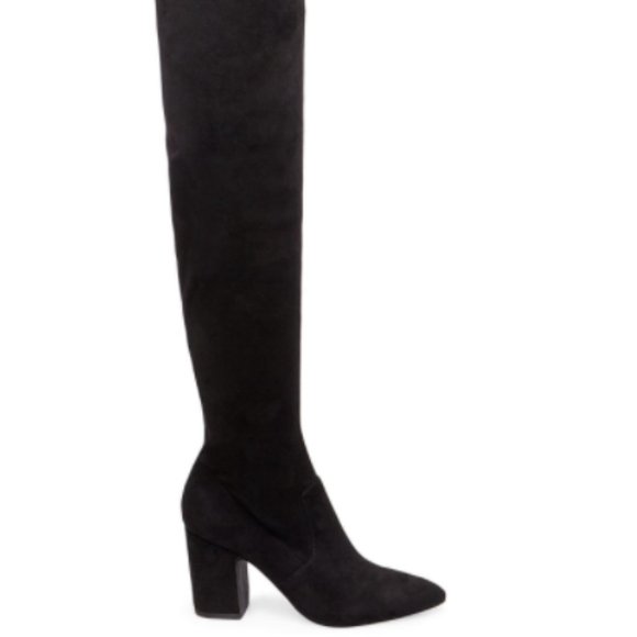 Steve Madden Black Larah OTK Boot - Picture 1 of 7